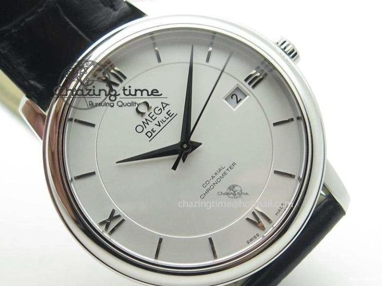 0501 Functional De Ville MK 1:1 Best Edition SS White Dial On Black Leather Strap A 8260